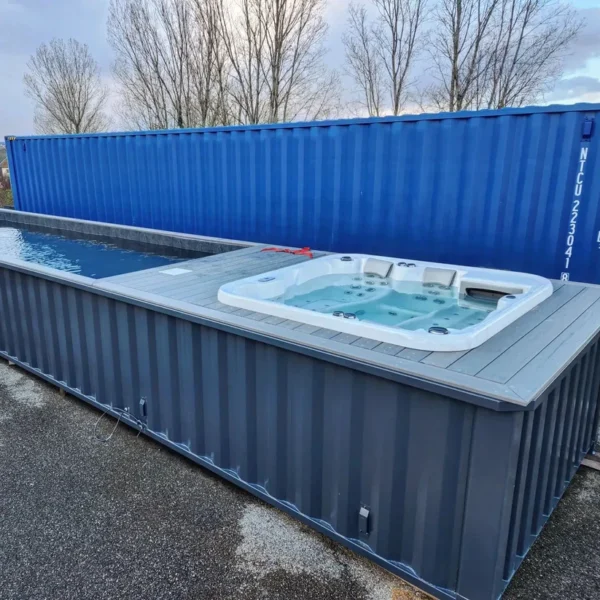 Piscina contentor de 12 m - Totalmente equipada
